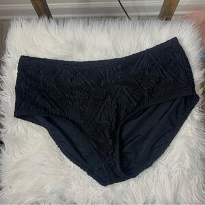 Swim by Cacique Black High Waisted Bikini Bottom